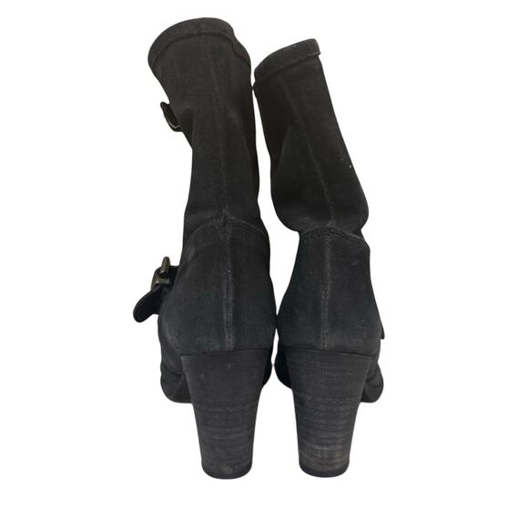 Barneys New York Gray Suede Heeled Mid-Calf Boots Women's US 6 Made in Italy - Picture 4 of 7